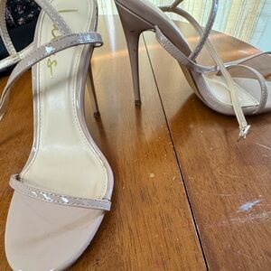 Lulu’s strappy Stiletto Heels size7 4inHeel adjust ankle strap sm scuff -pic 7